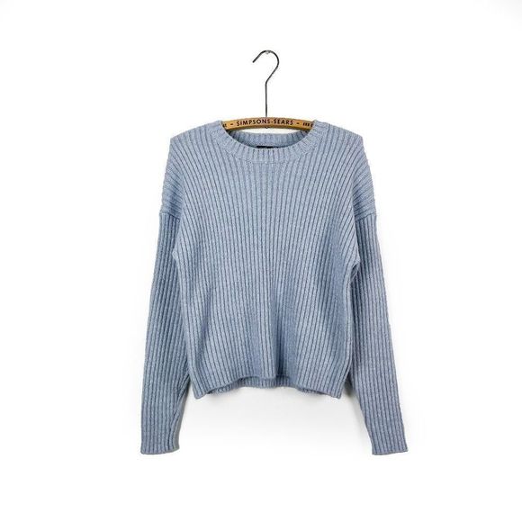 Dynamite Purple Knit Pullover Acrylic Sweater - Picture 1 of 5